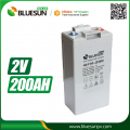 Bluesun Solar Energy Battery Storage Lead Acid 2V 200Ah Rechargeable Solar Batteries For Solar System