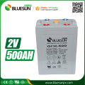 Bluesun 2V 500ah agm sealed lead acid battery rechargeable solar batteries