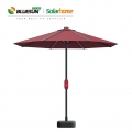 Bluesun 10 ft 360° Table Round Umbrella Solar Powered LED Patio Offset Solar Panel Umbrellas