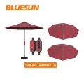 Bluesun 10 ft 360° Table Round Umbrella Solar Powered LED Patio Offset Solar Panel Umbrellas