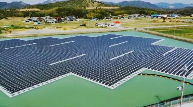 The land is not enough Japan to build the world's largest floating solar power plant