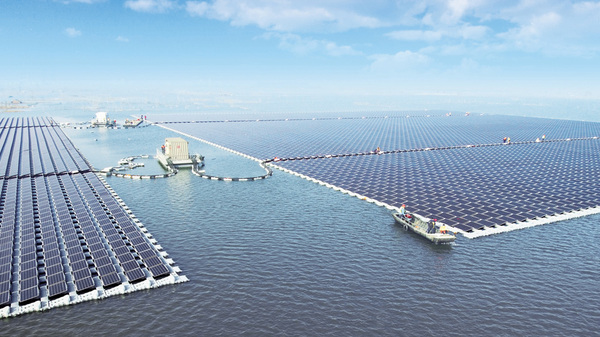 China has built the world's largest floating solar power station, located in Anhui