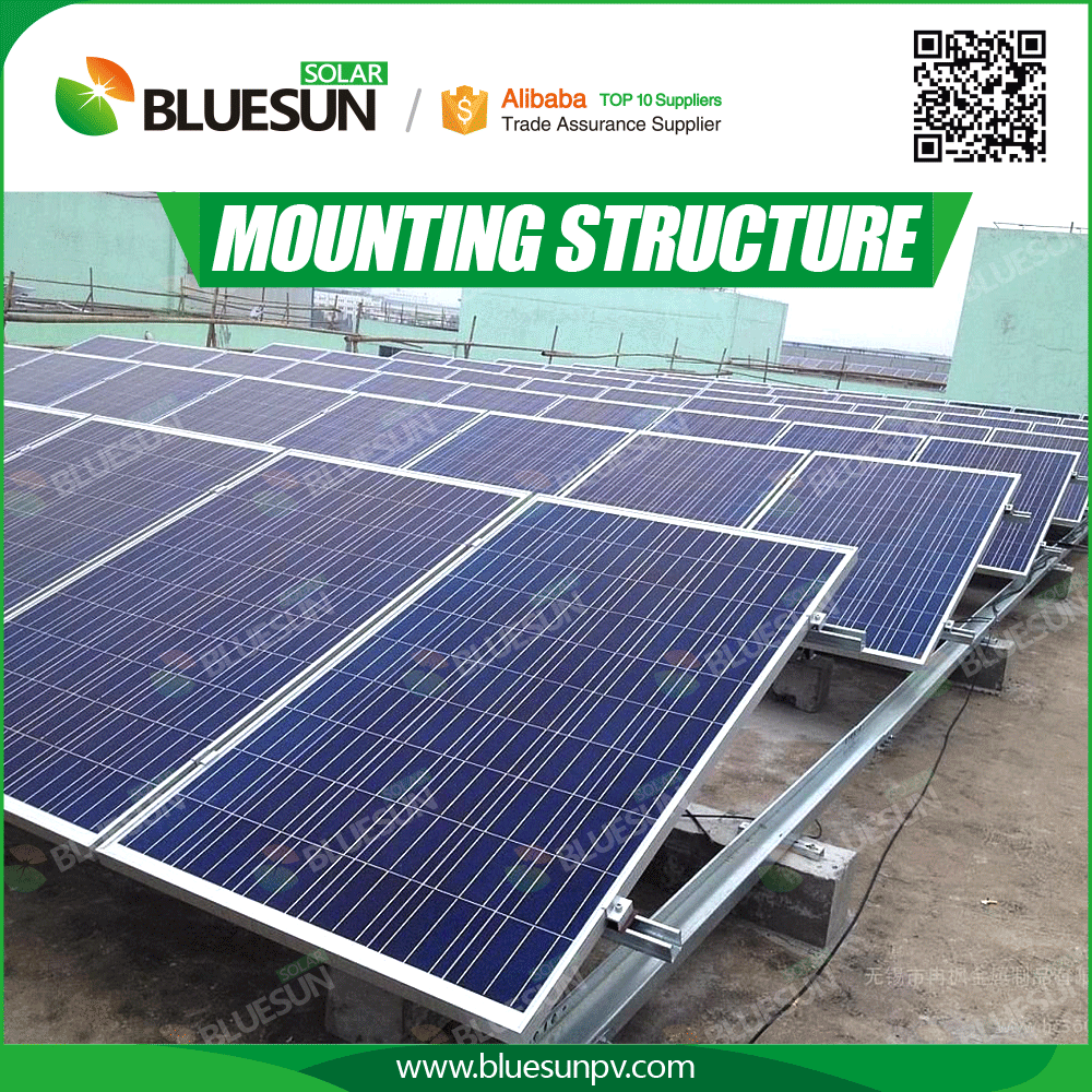 Solar Panel Mounting Structure System for Flat Roof