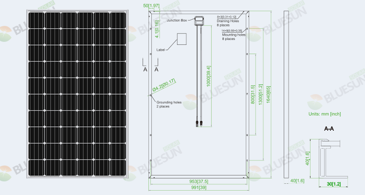 Panel Solar 270w 60 Células 24v 12v Polycrystalline Fotovoltaica