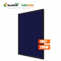 Bluesun PV Supplier 60 Cell 290Wp Solar Panel Full Black Polycrystalline Silicon Solar Module 290Watt 290W