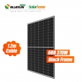 Bluesun Solar PV Half Cut Black Frame PV Module 370W 370Wp 370Watt Monocrystalline Solar Panel