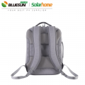 Bluesun solar backpack smart bag outdoor solar panel power battery backpack with usb charging port