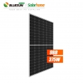 Bluesun EU Stocks Mono-Facial 166mm Black Frame 375W Solar Panel