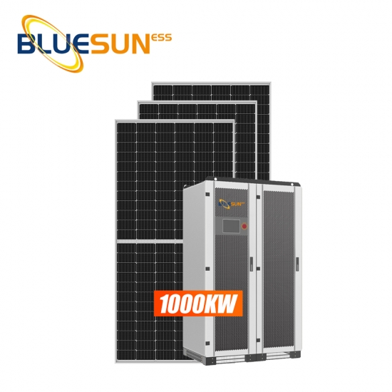 Bluesun 1MW 2MW 3MW Hybrid Off Grid Solar Power Energy Plant Design For EPC Project-Bluesun
