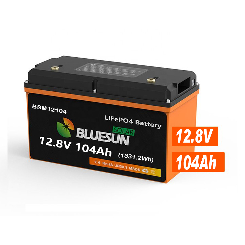 Buy Bluesun High Capacity LifePO4 Lithium-ion Batteries 12V 104Ah Deep  Cycle Energy Storage Solar Battery,Professional Bluesun High Capacity  LifePO4 Lithium-ion Batteries 12V 104Ah Deep Cycle Energy Storage Solar  Battery Manufacturers