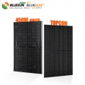 Bluesun Topcon All Black 450W Solar Panel For Home Commercial Use