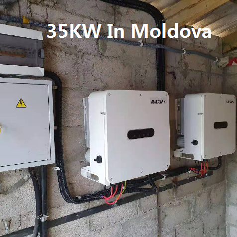Bluesun Rooftop 35KW On Grid Solar System In Moldova