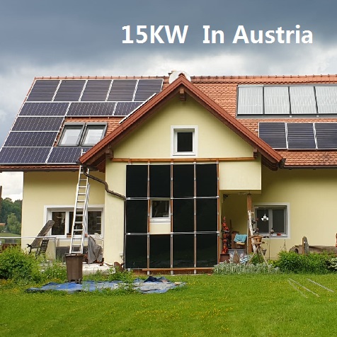Bluesun 15KW Shingled PV Panel Projects In Austria
