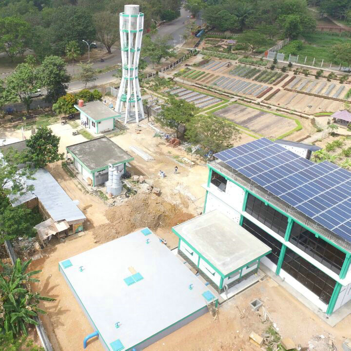 30KW Hybrid Solar System in Indonesia for Commercial use