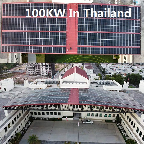 Bluesun 100KW On Grid Solar System Installed In Thailand
