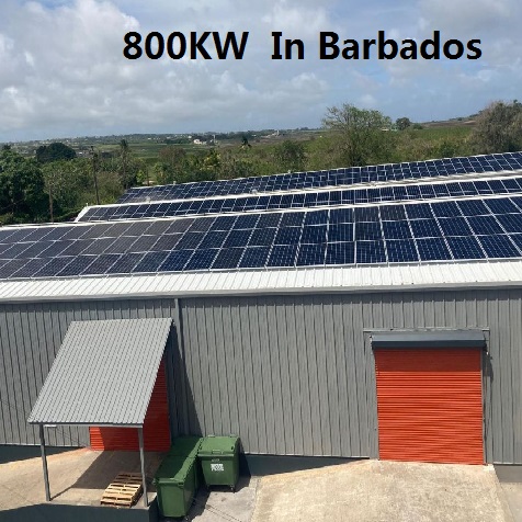 800KW Grid Tied Industrial Solar Power System In Barbados