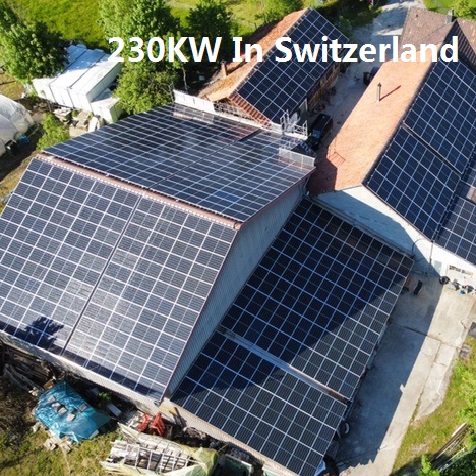 Bluesun 230KW Rooftop Residential Solar System In Switzerland