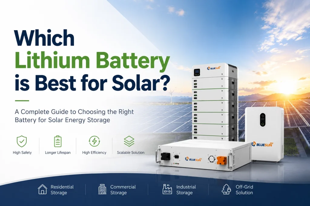 LiFePO4 lithium battery solutions for residential and commercial solar energy storage systems