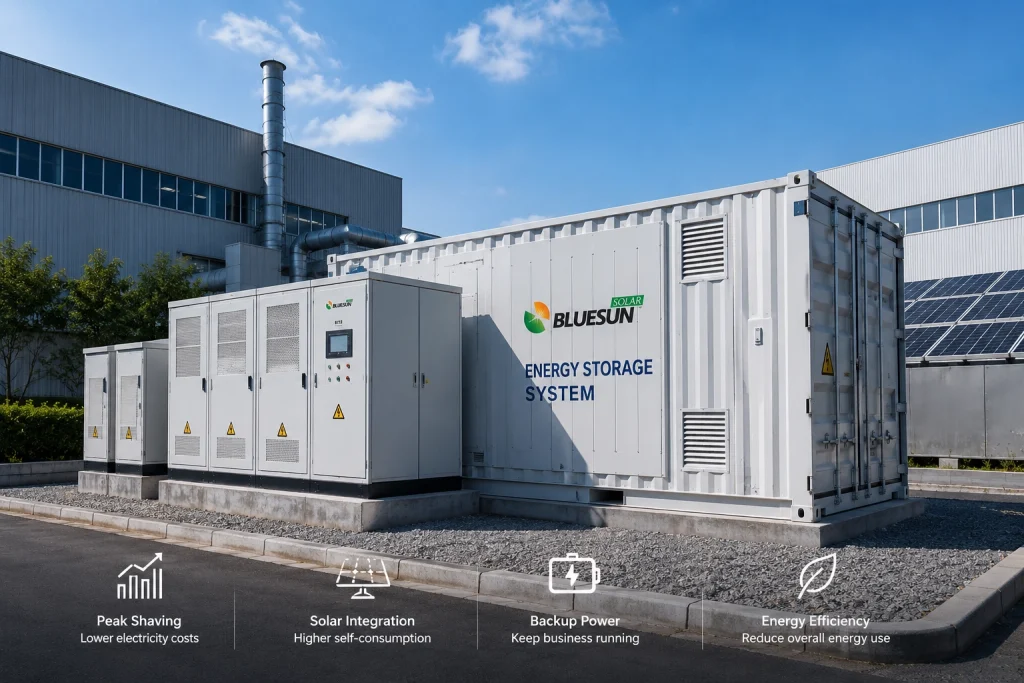 Commercial energy storage system for industrial and business applications