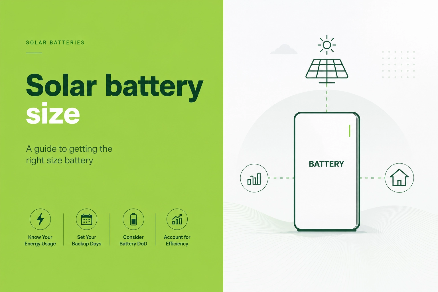 Solar battery storage sizing for home and commercial solar systems