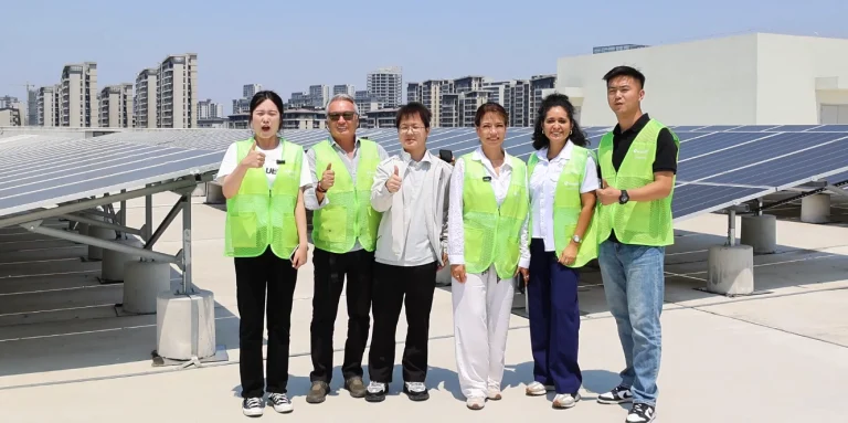 Ecuador partners visiting Bluesun Solar headquarters and factory