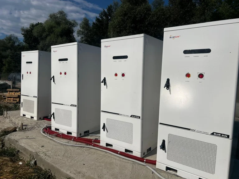 Four 125kW 261kWh liquid-cooled BESS cabinets in Bulgaria