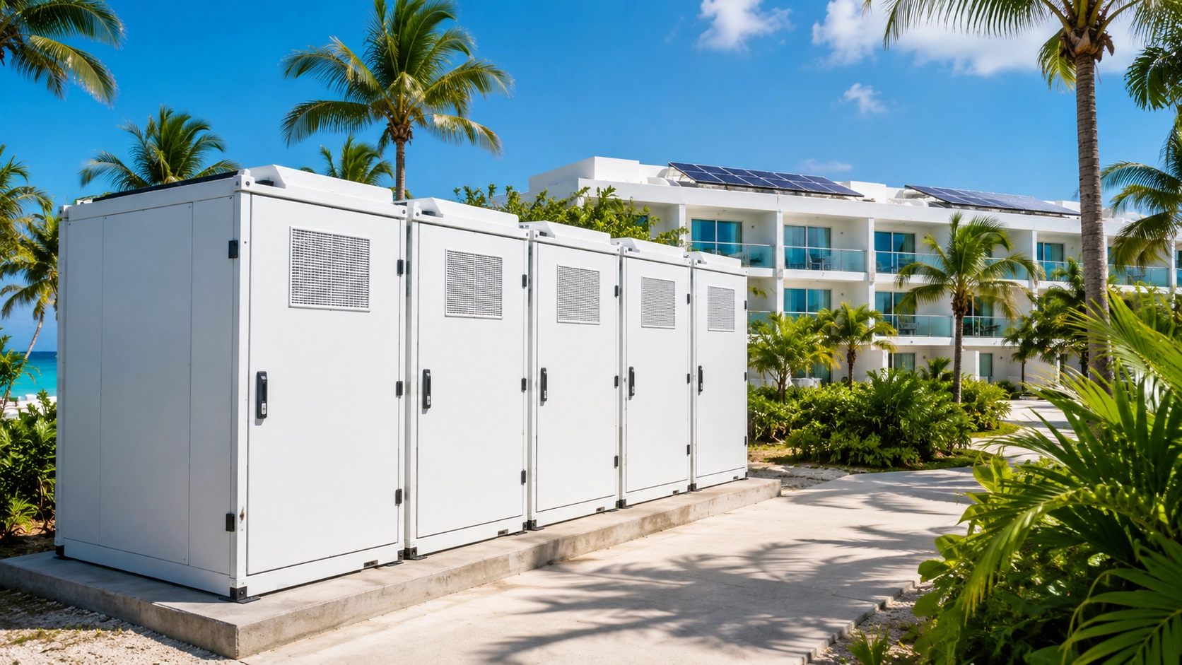 Commercial battery energy storage system supporting hotel solar power in Cuba