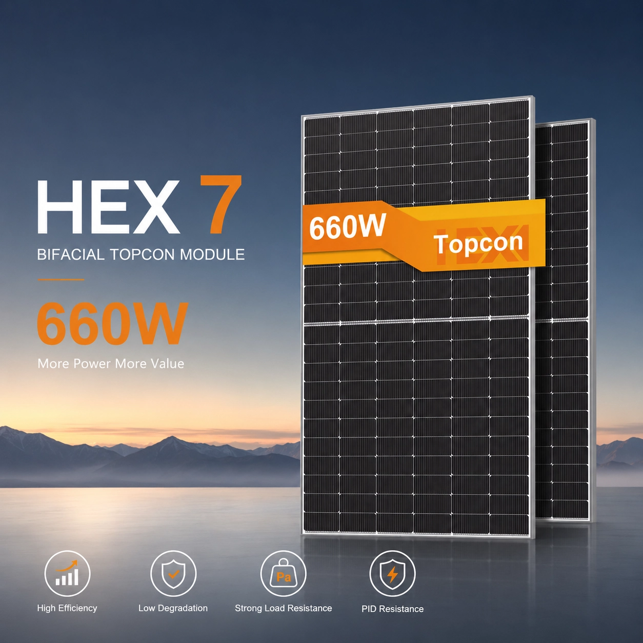 660W N-Type TOPCon Bifacial Solar Module for Commercial & Utility Projects product image 3