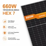 660W N-Type TOPCon Bifacial Solar Module for Commercial & Utility Projects thumbnail 4