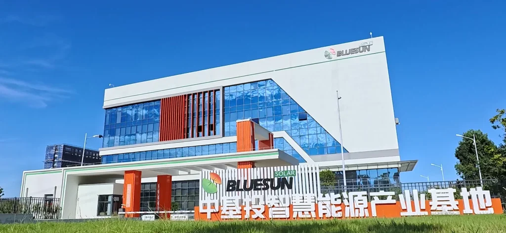 Gabon partner visit to Bluesun solar production site